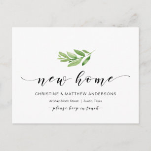 Cartão Postal Novo Endereço Doméstico, Verde, Anúncio em Movi