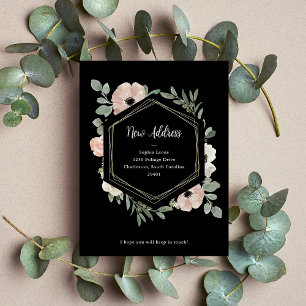 Cartão Postal Novo Endereço   Flores de Pêssego Empoeiradas em P