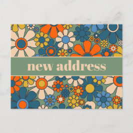 Cartão Postal Novo Endereço / Movimentação Floral Retroativa