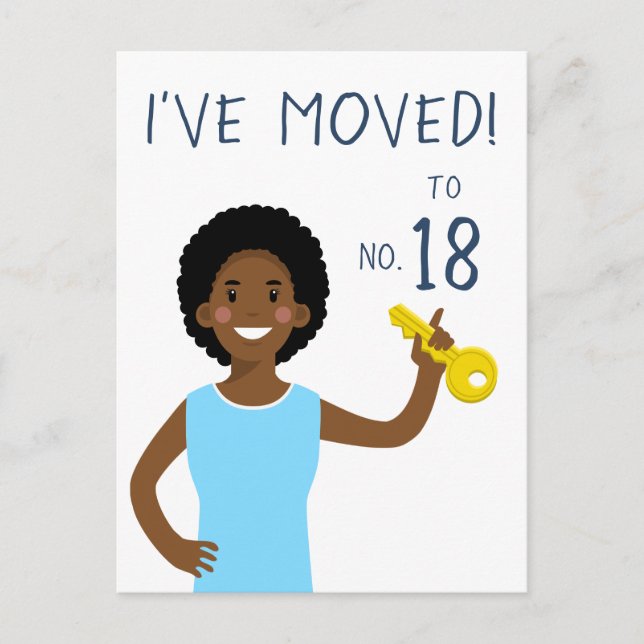 Cartão Postal Novo Endereço Personalizado (Frente)