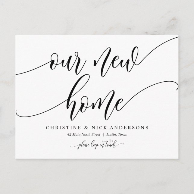 Cartão Postal Novo endereço residencial, Cartão-postal de lançam (Frente)