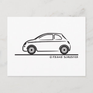 Cartão Postal Novo Fiat 500 Cinquecento