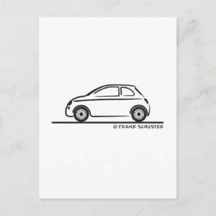Cartão Postal Novo Fiat 500 Cinquecento