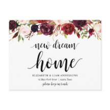 Novo lar dos sonhos, floral burgundy, Anúncio