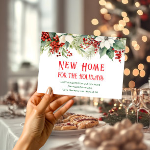 Cartão Postal Novo Lar Para O Anúncio de Mudança de Natal