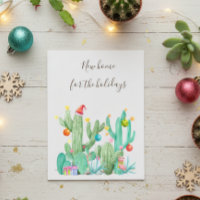 Novo lar para o Natal movendo cactus sudoeste