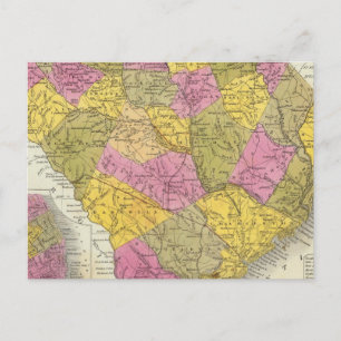 Cartão Postal Novo Mapa Da Carolina Do Sul