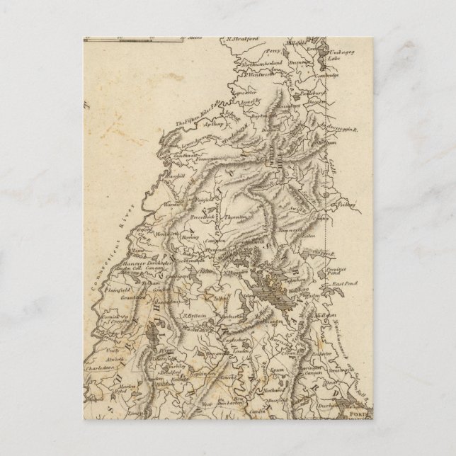 Cartão Postal Novo mapa de Hampshire por Arrowsmith (Frente)