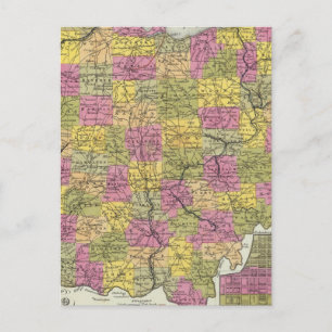 Cartão Postal Novo Mapa De Ohio