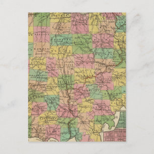 Cartão Postal Novo Mapa De Ohio 2