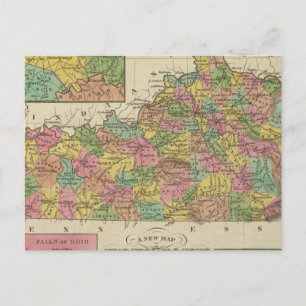 Cartão Postal Novo Mapa Do Kentucky