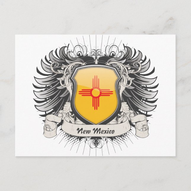 Cartão Postal Novo México Crest (Frente)