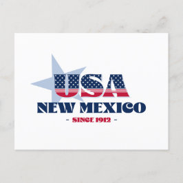 Cartão Postal Novo México em Cartão-Postal Vermelho, Branco e Az