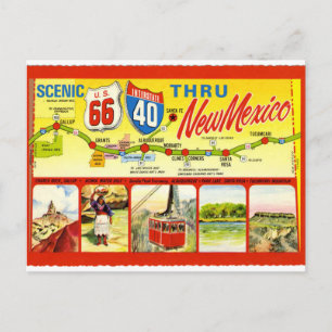 Cartão Postal Novo México - Scenic U.S 66 Interstate 40
