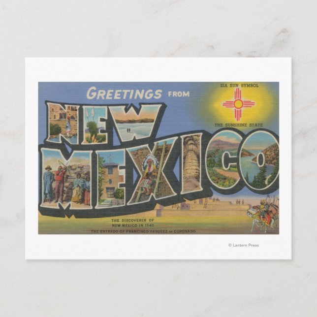 Cartão Postal Novo MéxicoGrandes CenasNovo México (Frente)