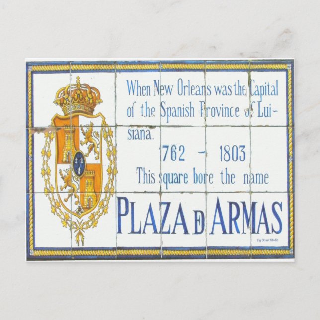Cartão Postal Novo Orleans - Trimestre Francês Plaza D'Armas - S (Frente)