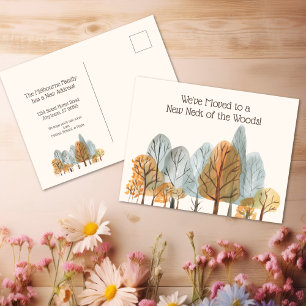 Cartão Postal Novo Pescoço da Floresta do Outono que Movemos