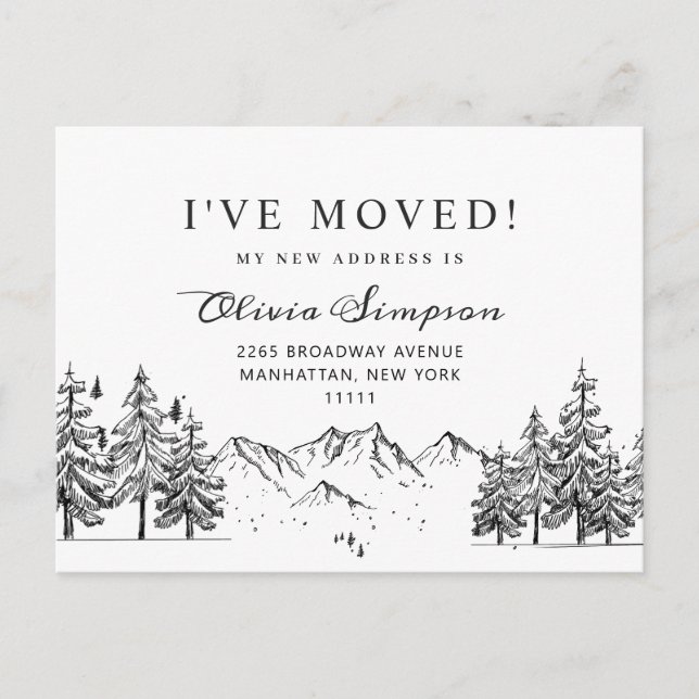 Cartão Postal Novo Pescoço da Floresta em Movimento Anúncio (Frente)