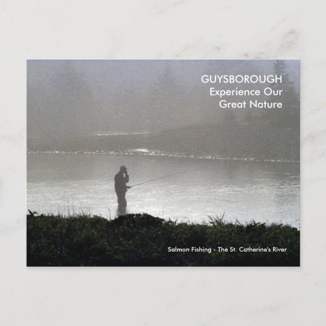 Cartão Postal Novo porto, NS - Pesca do salmão, manhã cedo (Frente)