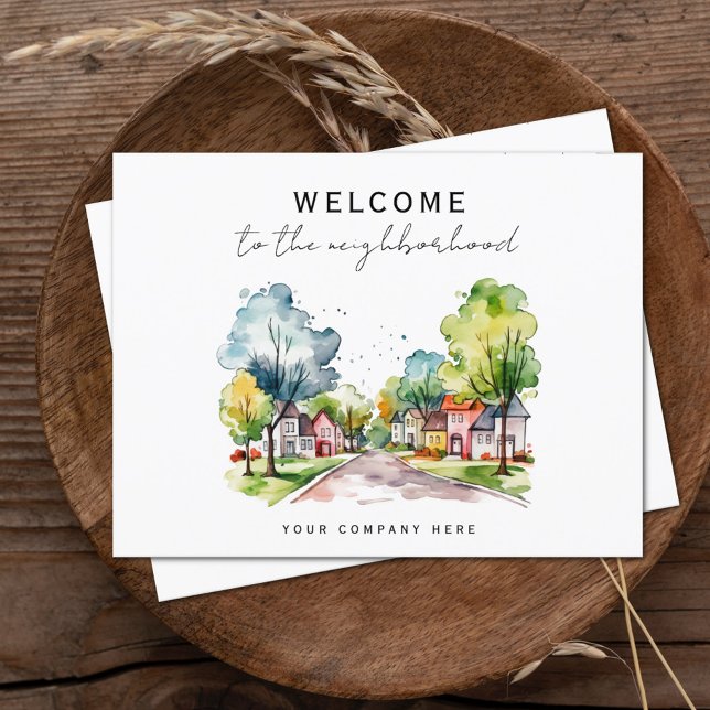 Cartão Postal Novo Proprietário Bem-vindo à Realty do Bairro (Criador carregado)
