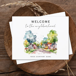 Cartão Postal Novo Proprietário Bem-vindo ao Bairro Imobiliária