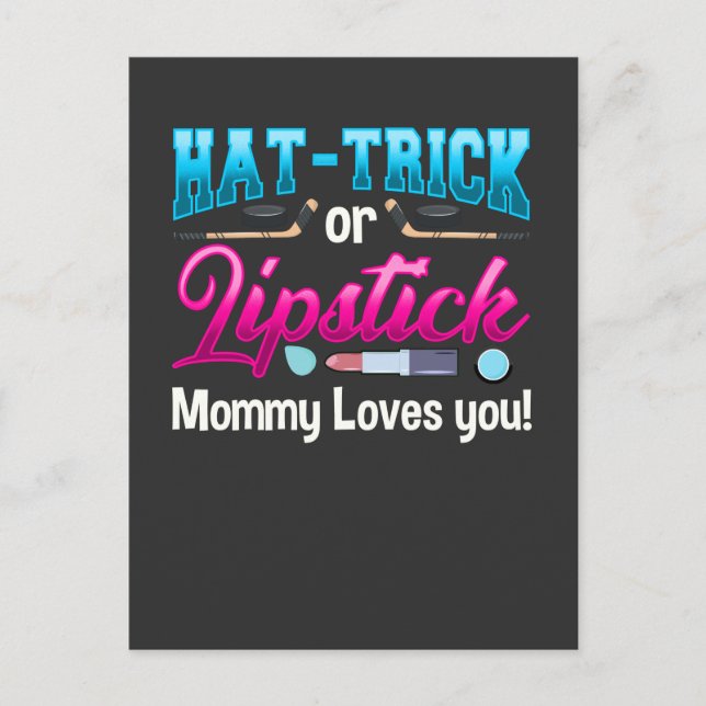 Cartão Postal Novo Sexo de Bebê Revela Festa de Hóquei em Gelo B (Frente)