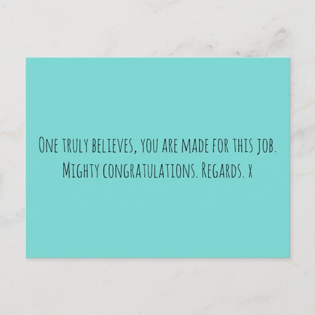 Cartão Postal Novo Trabalho (Frente)