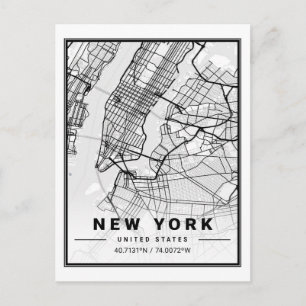 Cartão Postal Novo York NY EUA - Estados Unidos - Viagem City Ma