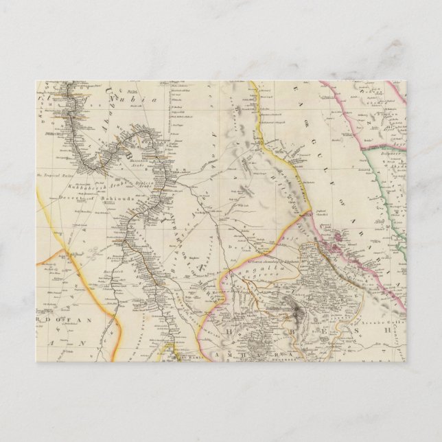 Cartão Postal Nubia e Abyssinia (Frente)