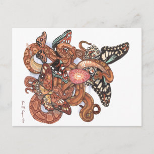 Cartão Postal Núcleo de Começos Arte Mística de Cobras de Borbol