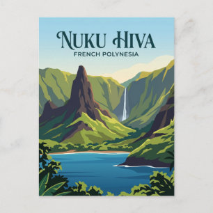 Cartão Postal Nuku Hiva Polinésia Francesa