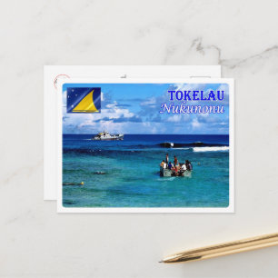 Cartão Postal Nukunonu - Tokelau - Sea View -