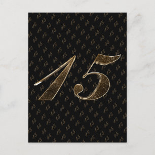 Cartão Postal Numero 15 Natas 15 Quinceanera Casamento de Aniver