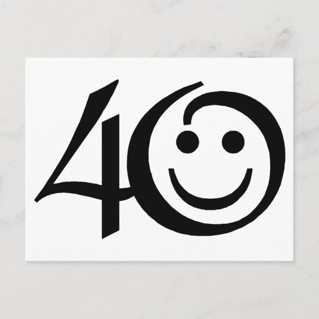 Cartão Postal Número 40 - Com Feliz Aniversário (Frente)