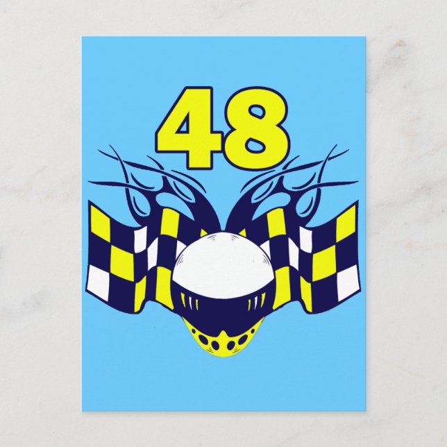CARTÃO POSTAL NÚMERO 48 DESIGN AUTO RACING (Frente)