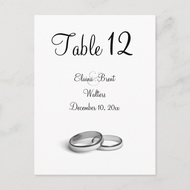 Cartão Postal Número da Mesa da Eternidade (Frente)