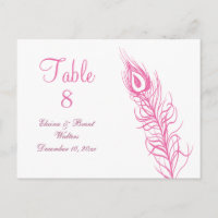 Número da mesa Shake your Tail Feathers (fúcsia)