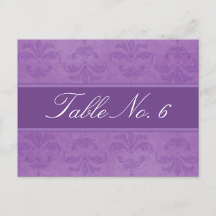 Cartão Postal Número da tabela Damask Lilac