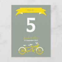 Número da Tabela de Bike Tandem (Amarelo / Cinza)