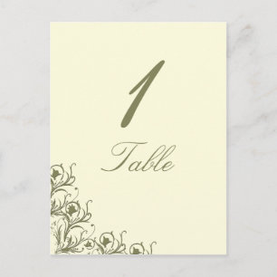 Cartão Postal Número da Tabela de Casamento de Filigre de Whimsy