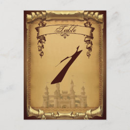 Cartão Postal Número da Tabela de Casamento de Hora