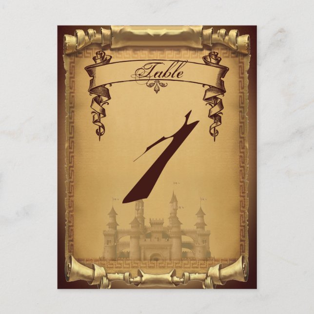 Cartão Postal Número da Tabela de Casamento de Hora (Frente)