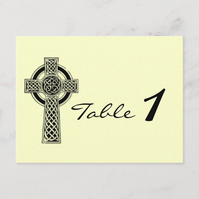 Cartão Postal Número da Tabela de Casamento de Marfim Negra (Frente)