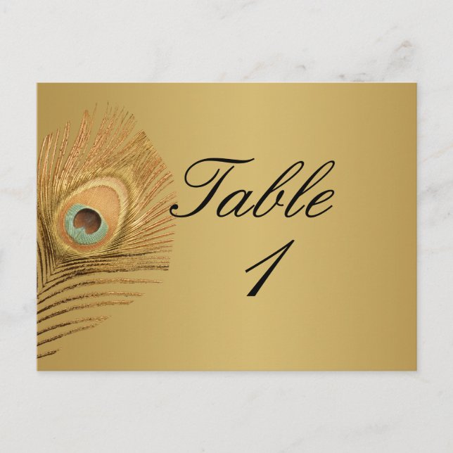 Cartão Postal Número da Tabela de Pavock do ouro (Frente)