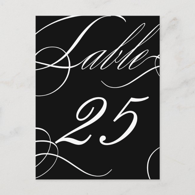 Cartão Postal Número de Tabela Bonito (Fundo Personalizável) (Frente)