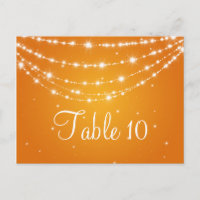 Número de Tabela Elegante Corrente Espumante Laran