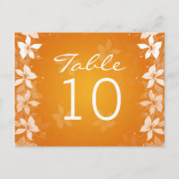 Número de Tabela Floral Blogues Exóticos Laranja