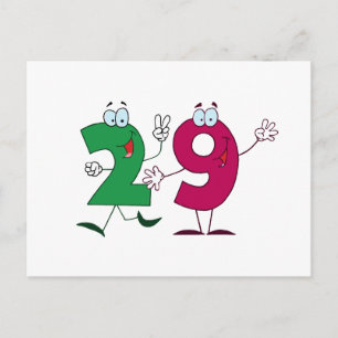 Cartão Postal Número Feliz 29