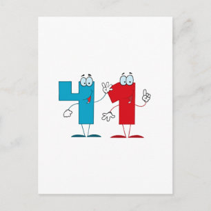 Cartão Postal Número Feliz 41