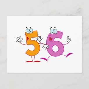 Cartão Postal Número Feliz 56